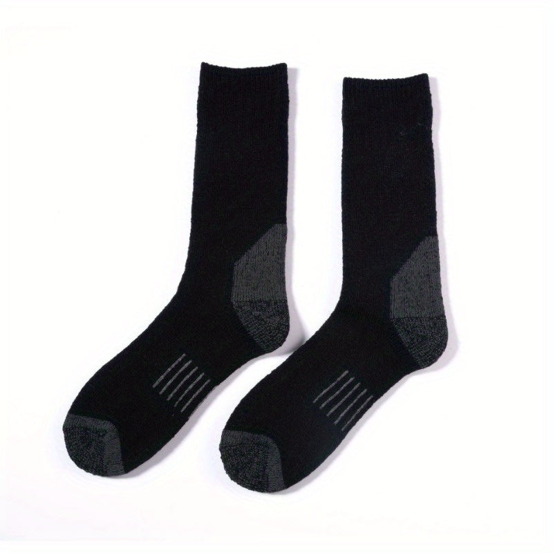 Men's Fleece Wool Socks Thick Warm Breathable Sweat Absorbing