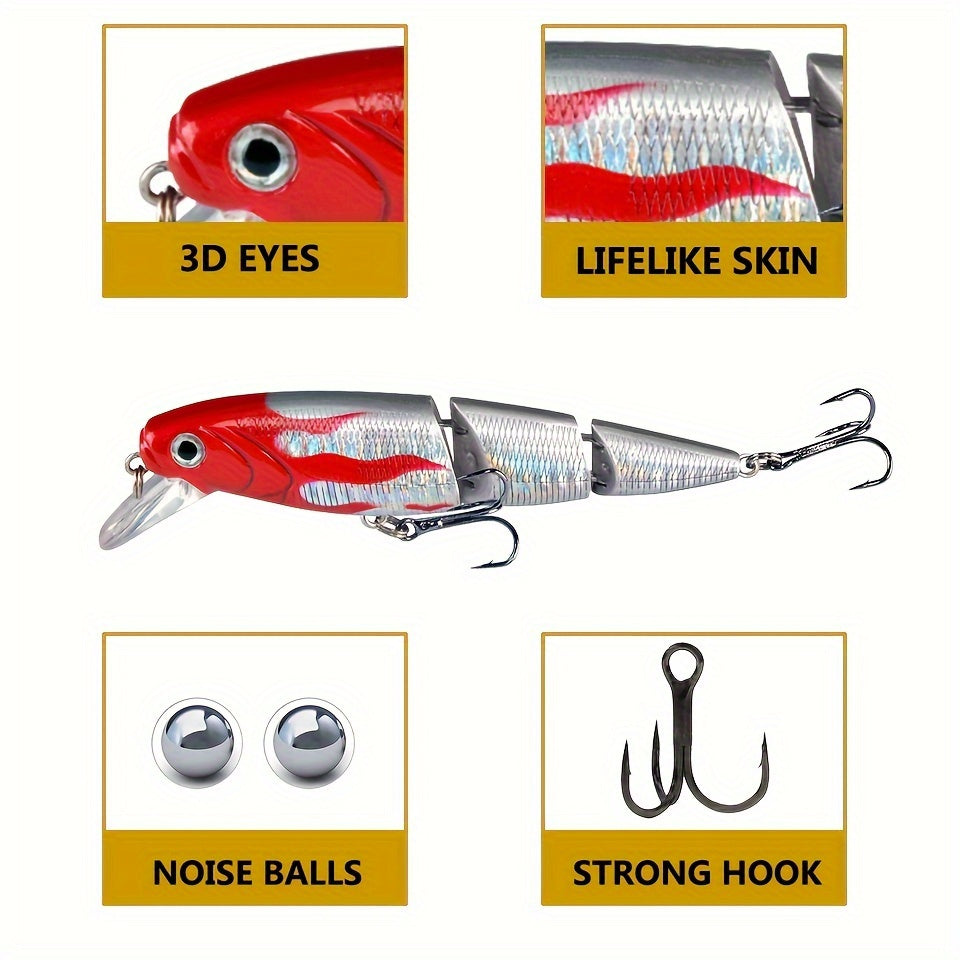 2pcs Realistic Segment Minnow Hard Baits For Fishing 105mm 4 13in 14 7g