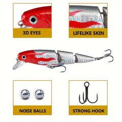 2pcs Realistic Segment Minnow Hard Baits For Fishing 105mm 4 13in 14 7g