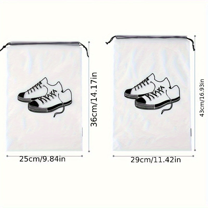 10pc Shoe Drawstring Storage Bag Portable Waterproof Shoe Organizer