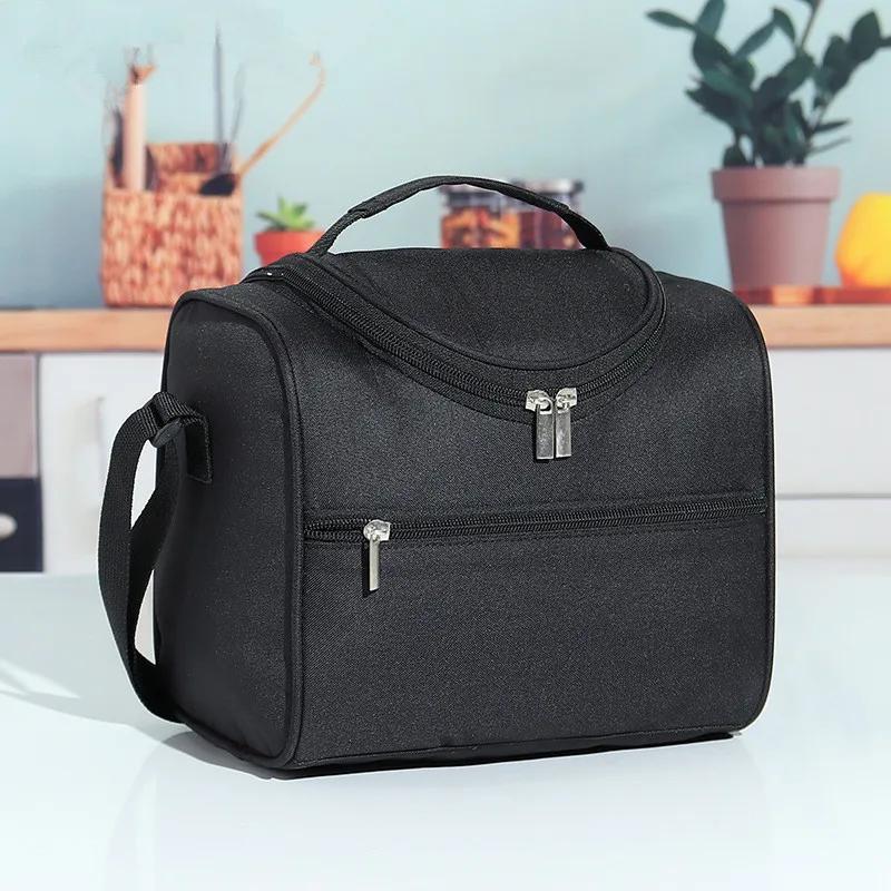Large Capacity Thermal Lunch Bag Insulated Portable Bag with Zipper
