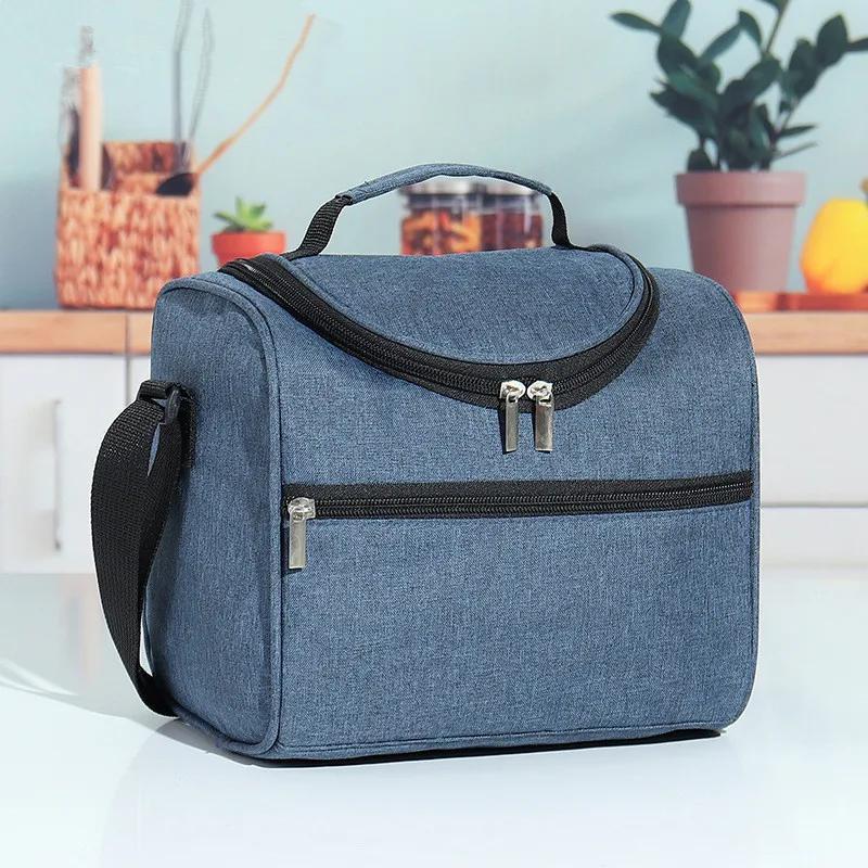 Large Capacity Thermal Lunch Bag Insulated Portable Bag with Zipper
