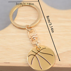 Cartoon Basketball Pendant Keychain Car Key Chain Bag Charm Decoration