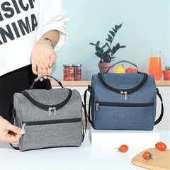 Large Capacity Thermal Lunch Bag Insulated Portable Bag with Zipper
