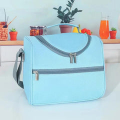Large Capacity Thermal Lunch Bag Insulated Portable Bag with Zipper