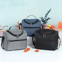 Large Capacity Thermal Lunch Bag Insulated Portable Bag with Zipper