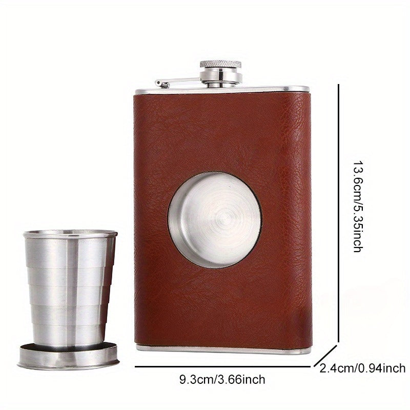 8oz Stainless Steel Hip Flask for Outdoor Camping Travel