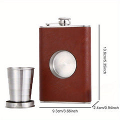 8oz Stainless Steel Hip Flask for Outdoor Camping Travel