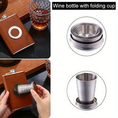 8oz Stainless Steel Hip Flask for Outdoor Camping Travel