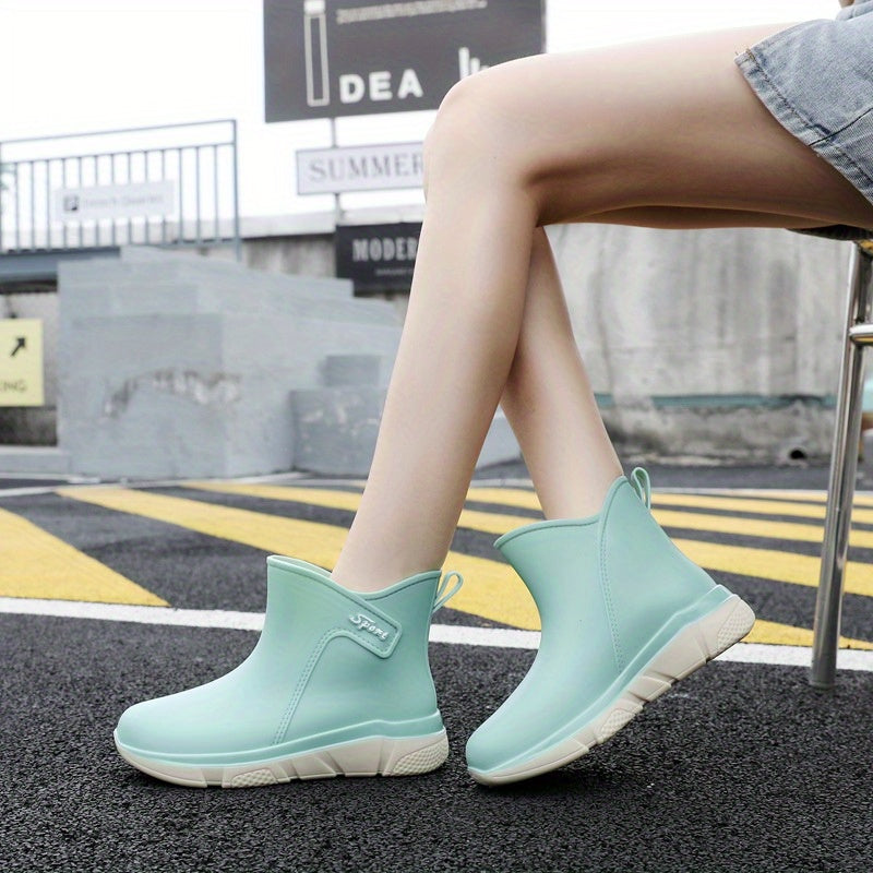 Short Tube Thick Bottom Anti skid Women's Rain Shoes