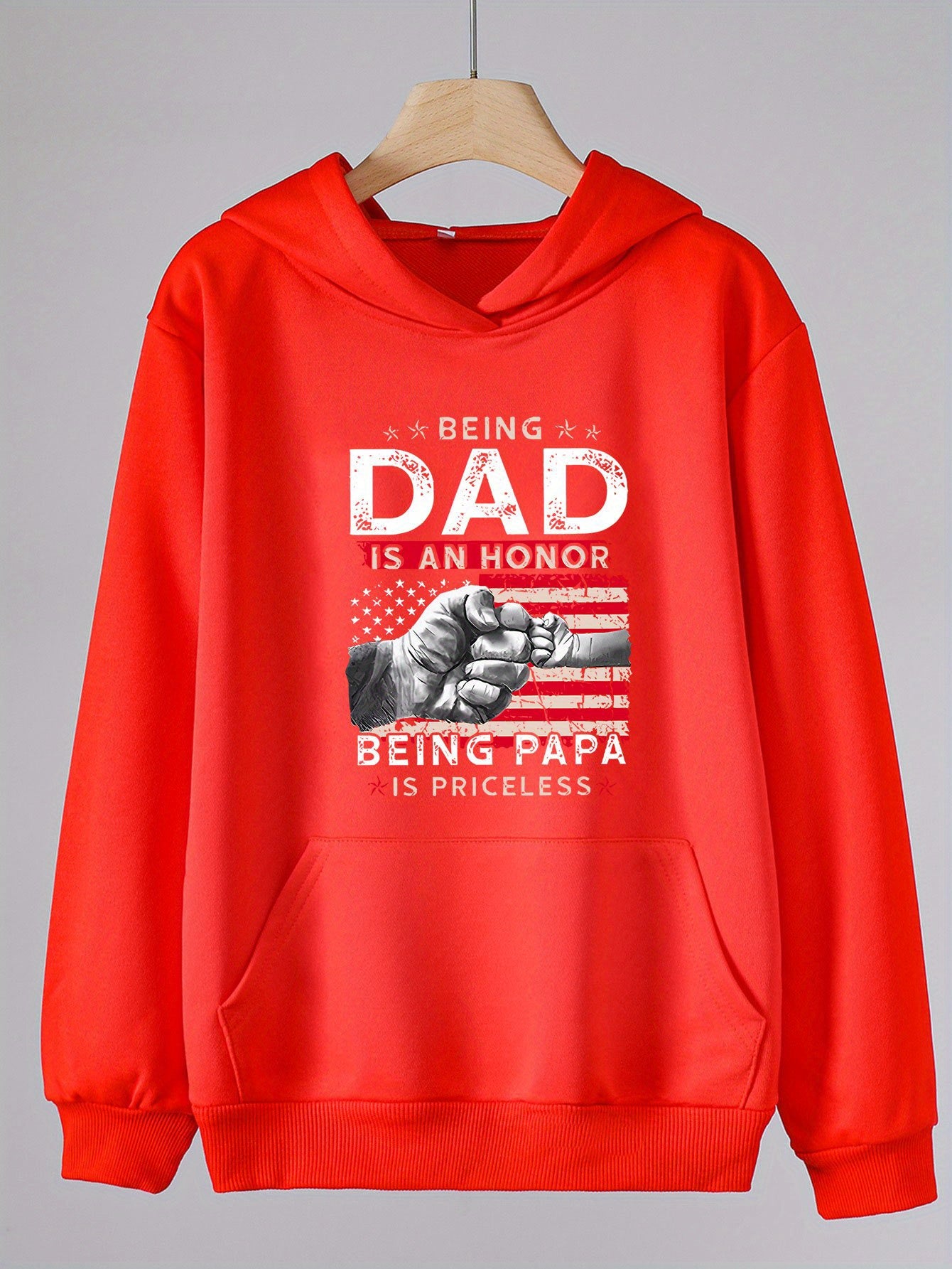 DAD Girls Hoodie Kids Casual Long Sleeve Loose Hooded Sweatshirt