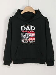 DAD Girls Hoodie Kids Casual Long Sleeve Loose Hooded Sweatshirt