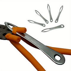 5pcs Stainless Steel Slingshot Rubber Band Insert Tied Assistant