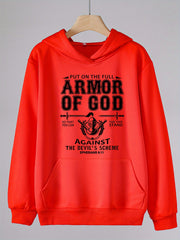 Girls Armor Of God Hoodie Long Sleeve Casual Sweatshirt
