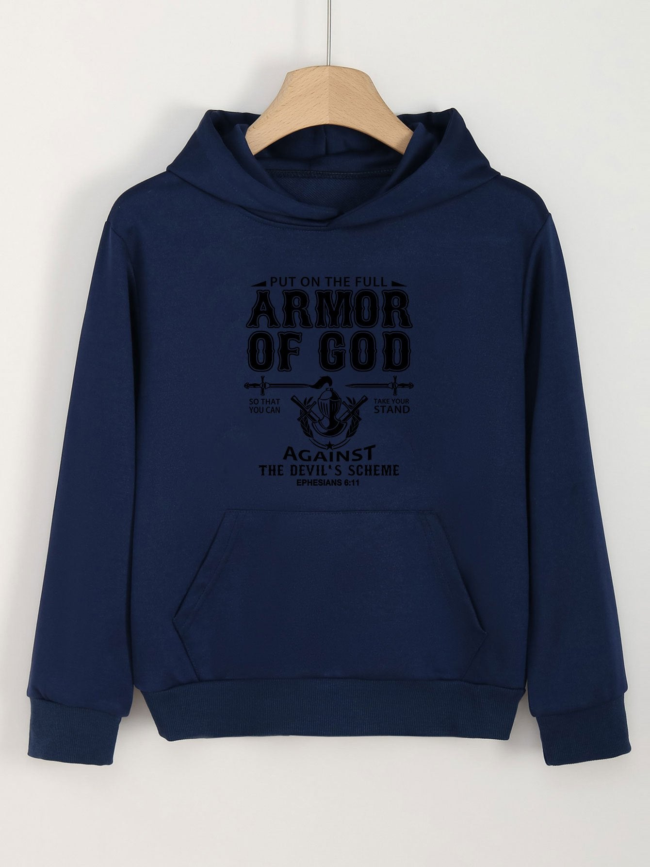 Girls Armor Of God Hoodie Long Sleeve Casual Sweatshirt