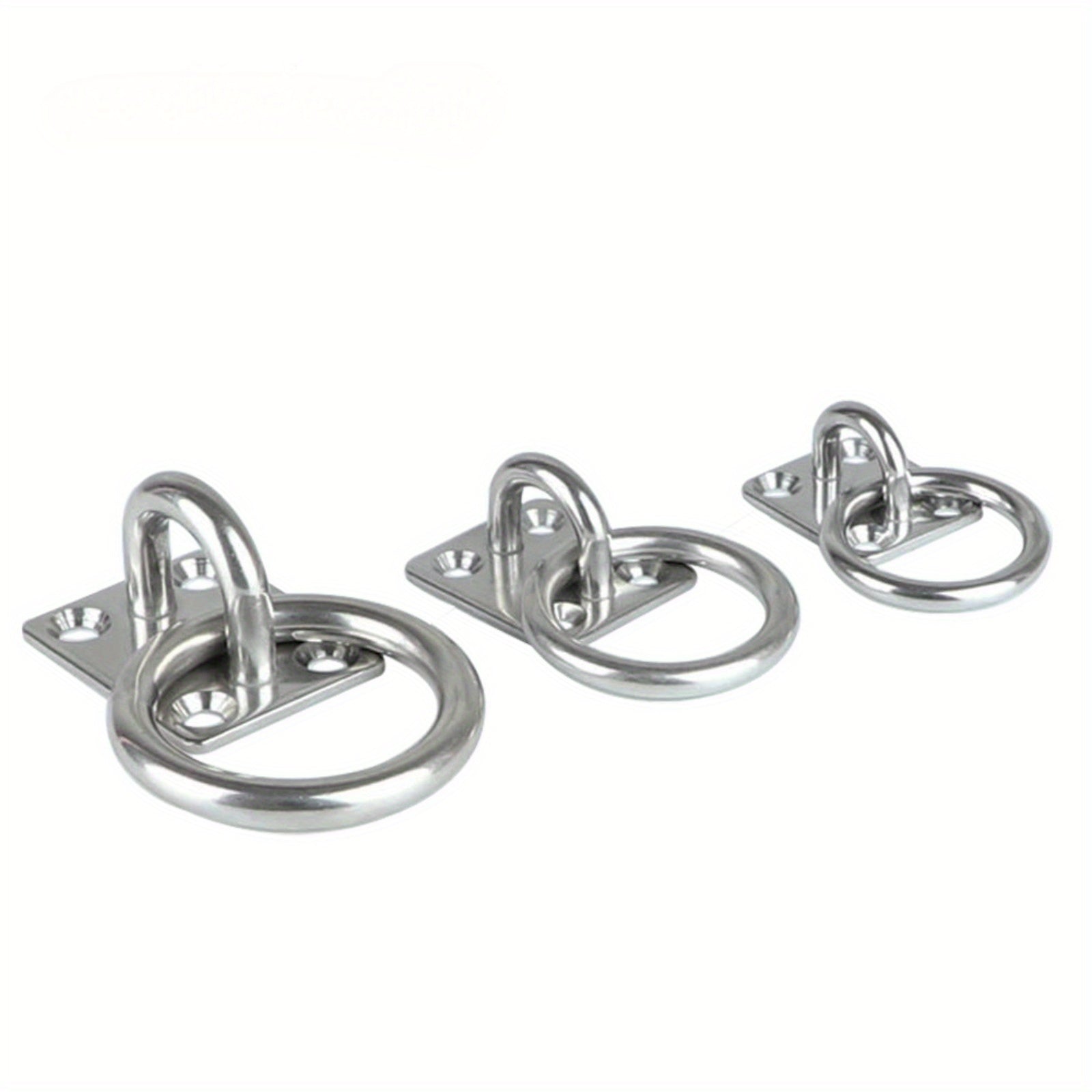 2pcs Stainless Steel Pad Eye Plate Heavy Duty Round Rings for Hammock Chairs