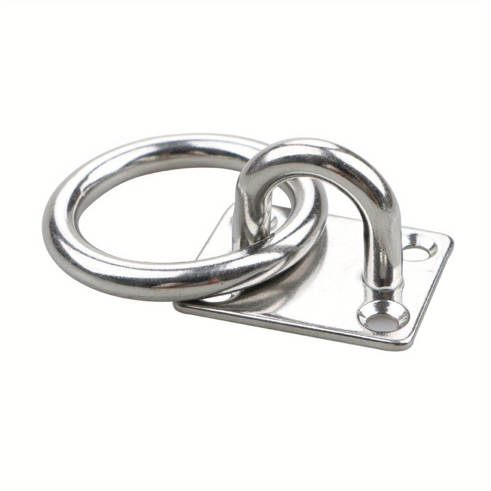 2pcs Stainless Steel Pad Eye Plate Heavy Duty Round Rings for Hammock Chairs