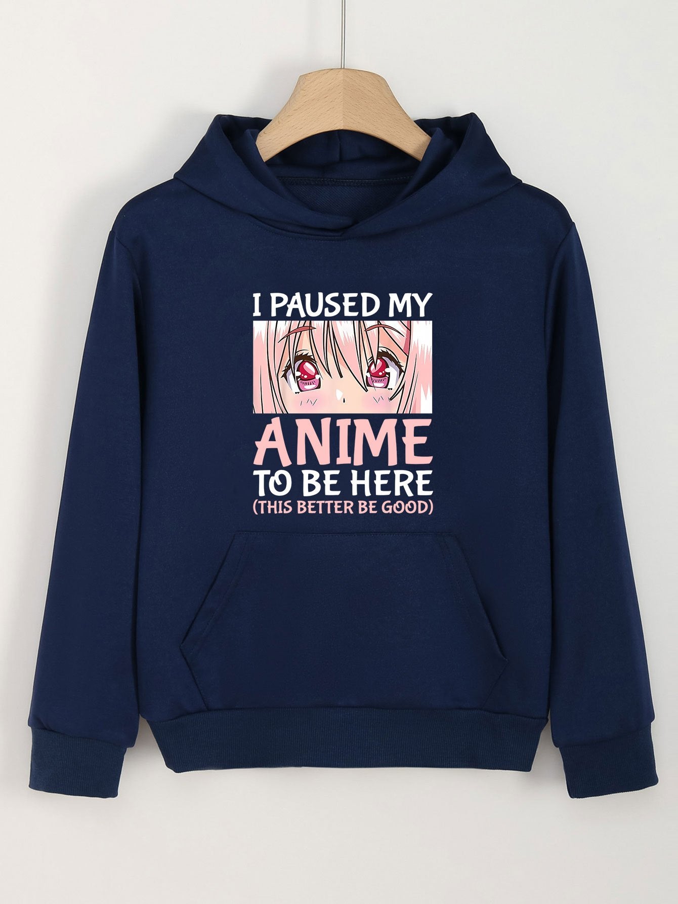 Paused Anime To Be Here Girls Hoodie