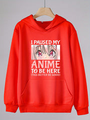 Paused Anime To Be Here Girls Hoodie