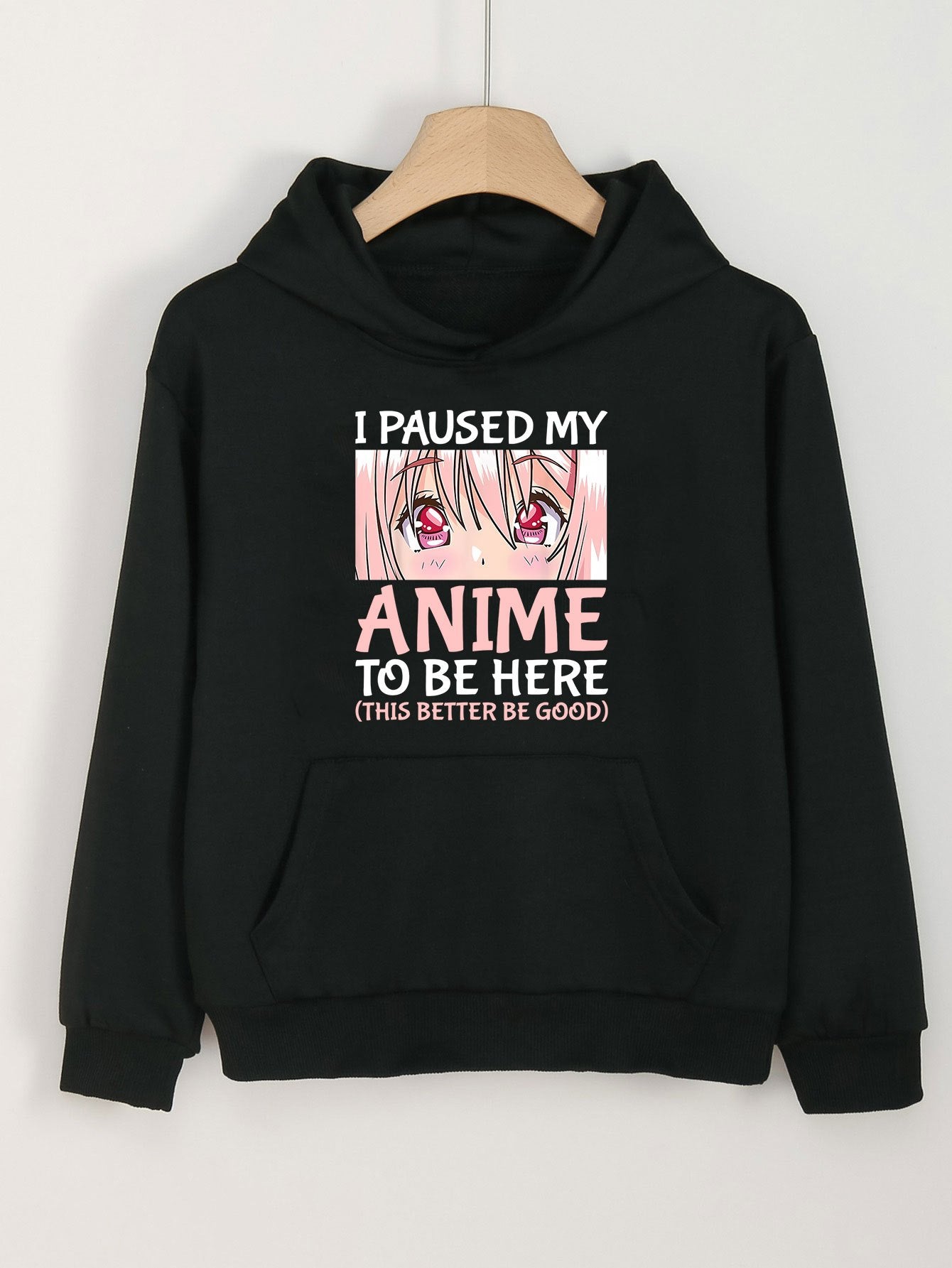 Paused Anime To Be Here Girls Hoodie