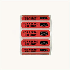 200pcs Rectal Use Stickers 3X2 Waterproof Red Background