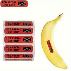 200pcs Rectal Use Stickers 3X2 Waterproof Red Background