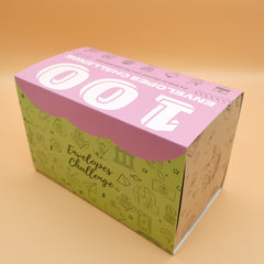 100pcs Envelopes Money Saving Challenge Box Kit 100 Envelope 5050 Challenge