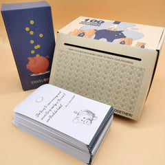100pcs Envelopes Money Saving Challenge Box Kit 100 Envelope 5050 Challenge
