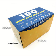 100pcs Envelopes Money Saving Challenge Box Kit 100 Envelope 5050 Challenge