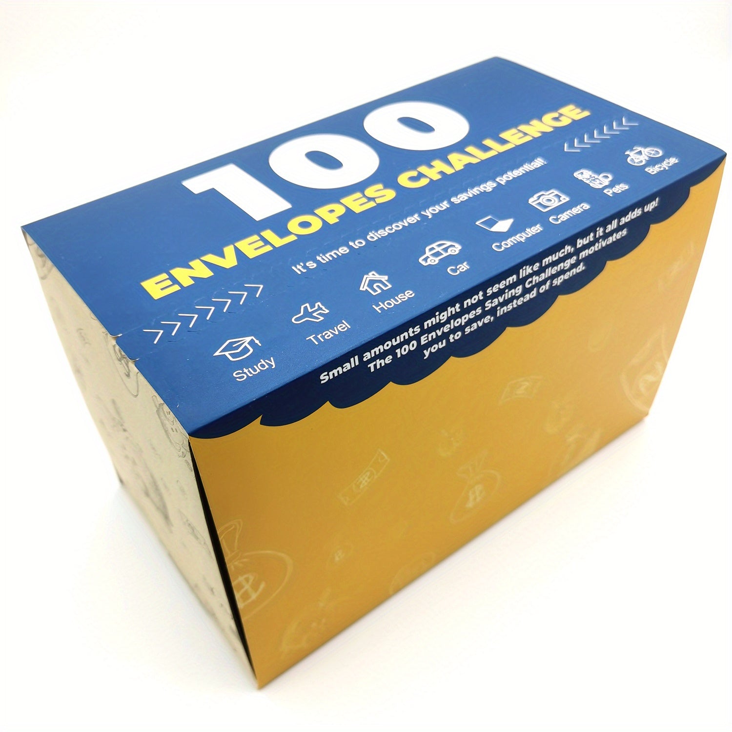 100pcs Envelopes Money Saving Challenge Box Kit 100 Envelope 5050 Challenge