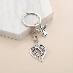 Angle Wings Keychain Keyring Metal Key Ring Christmas Gift
