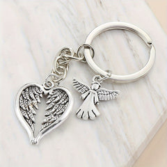 Angle Wings Keychain Keyring Metal Key Ring Christmas Gift