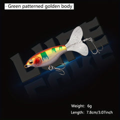 5pcs Artificial Hard Fishing Bait Double Propellers Tail