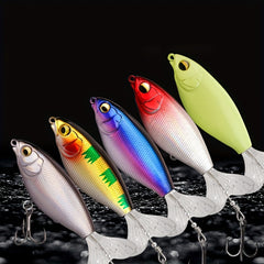 5pcs Artificial Hard Fishing Bait Double Propellers Tail