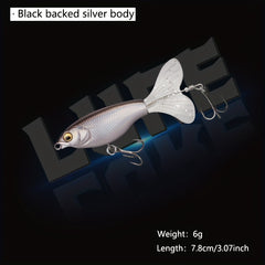 5pcs Artificial Hard Fishing Bait Double Propellers Tail