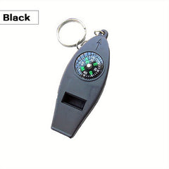 3pcs 4 in 1 Emergency Whistle Compass Thermometer