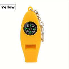 3pcs 4 in 1 Emergency Whistle Compass Thermometer