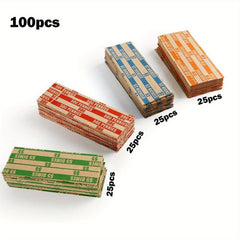 Assorted Bundle of Flat Striped Coin Wrappers - 100pcs/400pcs
