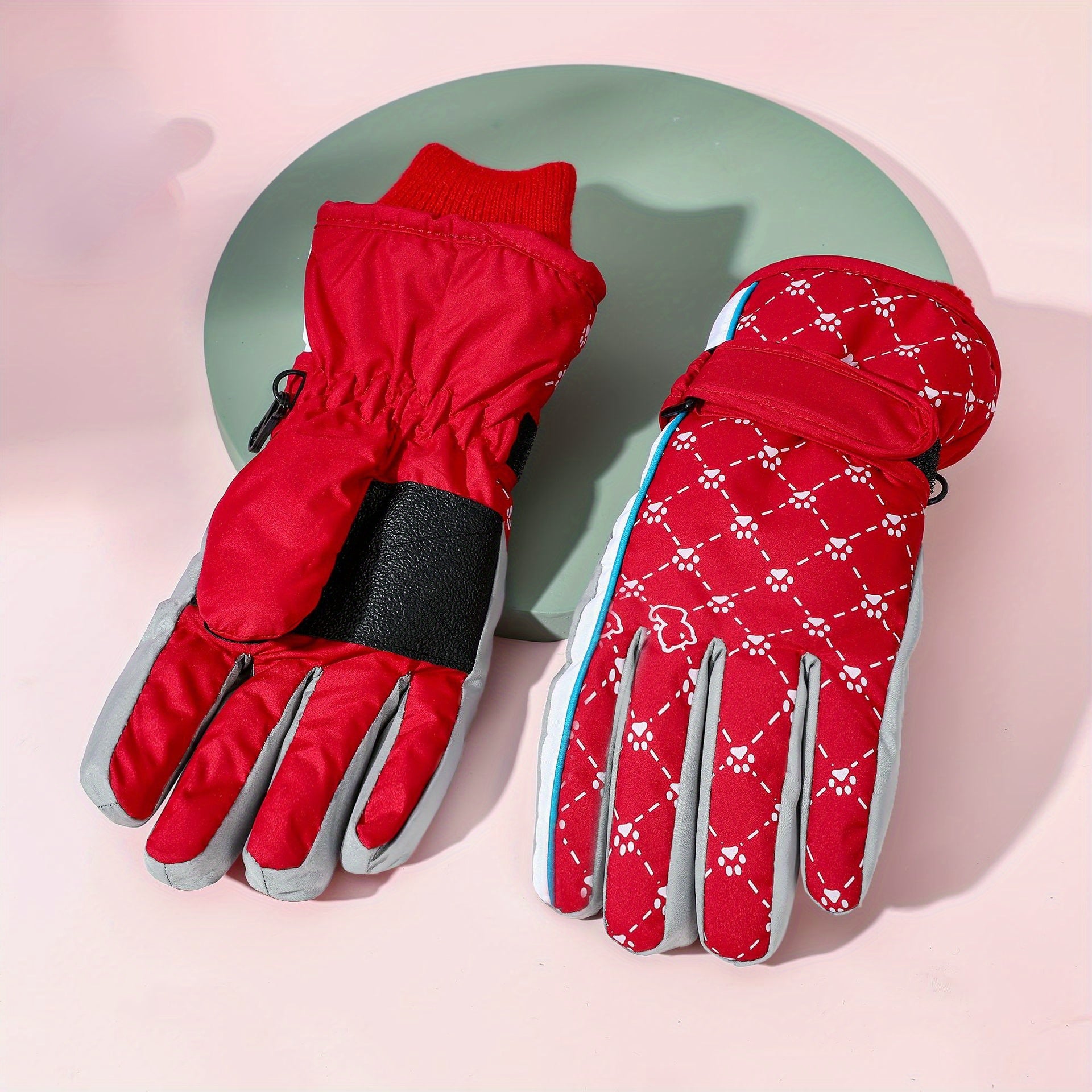 Children's Winter Skiing Warm Gloves, Windproof & Coldproof
