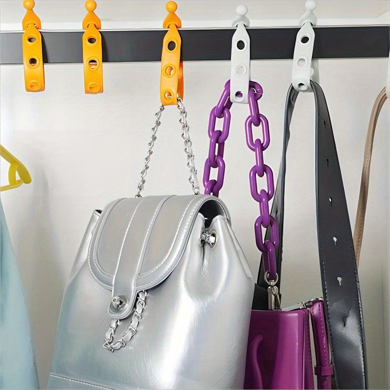 2pcs Foldable Plastic Clothes Hangers Windproof Buckles Durable Clothes Racks