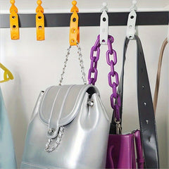 2pcs Foldable Plastic Clothes Hangers Windproof Buckles Durable Clothes Racks