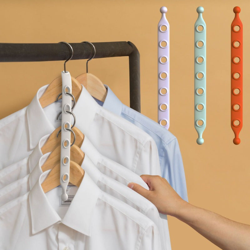 2pcs Foldable Plastic Clothes Hangers Windproof Buckles Durable Clothes Racks