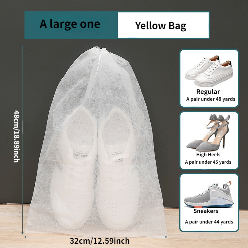 5pcs Portable Shoe Drawstring Storage Bag Travel Shoe Bag Dust Proof Shoe Bag
