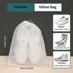 5pcs Portable Shoe Drawstring Storage Bag Travel Shoe Bag Dust Proof Shoe Bag