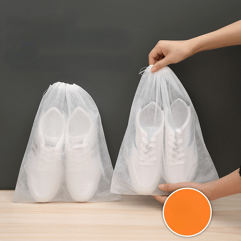 5pcs Portable Shoe Drawstring Storage Bag Travel Shoe Bag Dust Proof Shoe Bag