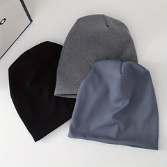 Windproof Winter Slouchy Beanie Hat Solid Street Casual Warm Cap