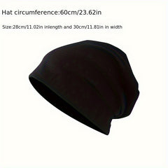 Windproof Winter Slouchy Beanie Hat Solid Street Casual Warm Cap