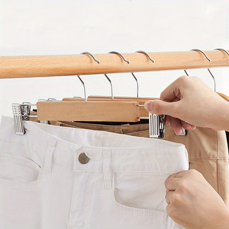 Pants Drying Hangers With Clips Windproof Storage Racks