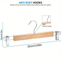 Pants Drying Hangers With Clips Windproof Storage Racks