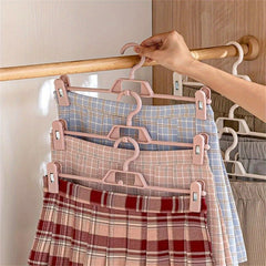 Pants Drying Hangers 2 Clips Clothes Storage Organizer